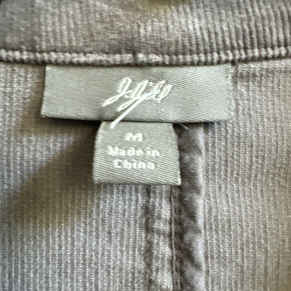 J. Jill Gray Cotton Spandex Corduroy Blazer Jacket Size M Medium Oversized - Picture 6 of 8